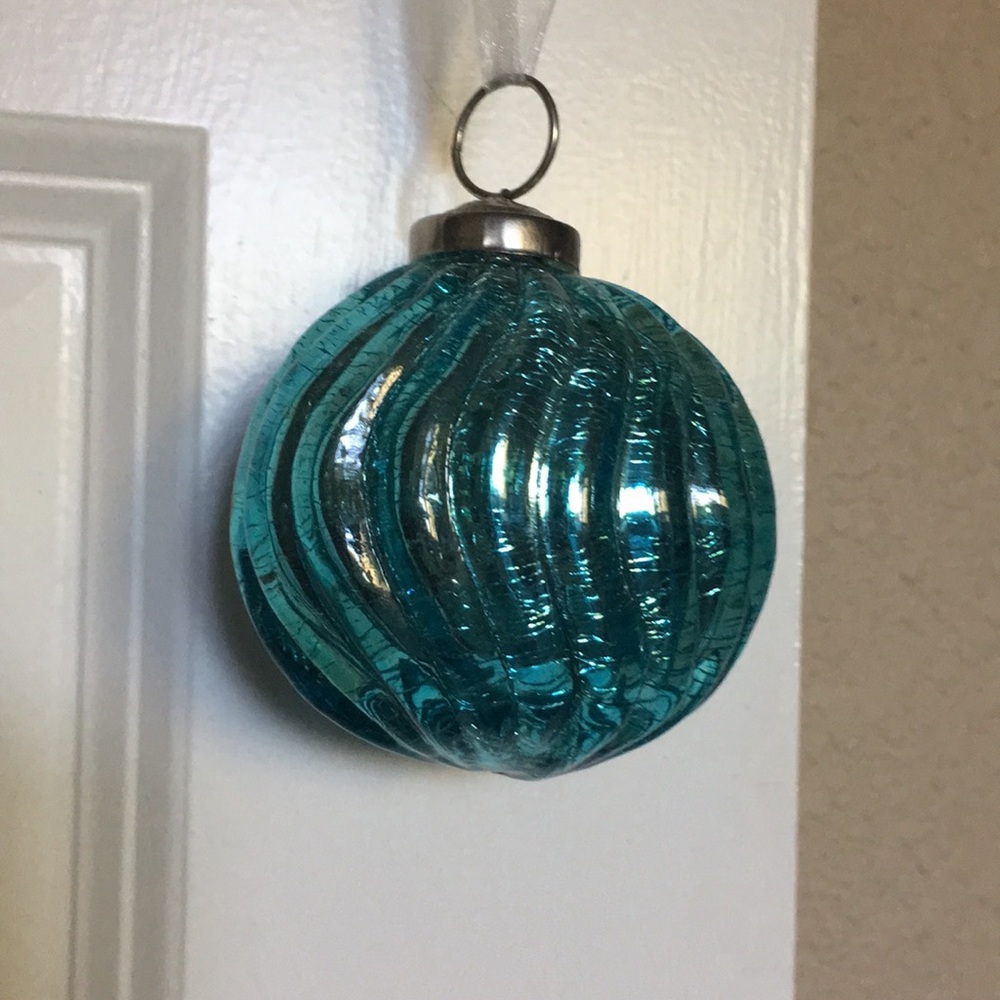 Blue mercury glass ornament